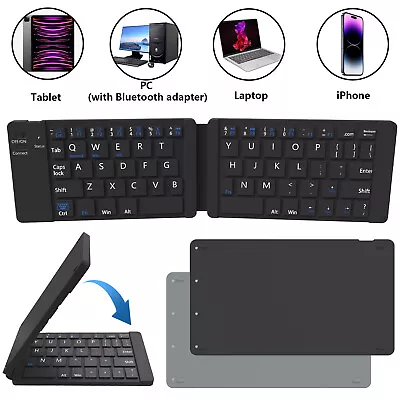 Foldable Wireless Keyboard Bluetooth TouchPad For Phone Tablet Laptop • $20.95