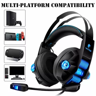 $85.49 • Buy Gaming Headset Surround Stereo Headband Headphone USB 3.5mm LED With Mic For PC