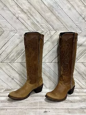 Corral VTG Kats Westport Women's Brown Western Side Zip Tall Boots C1971 Sz 9.5M • $79.77