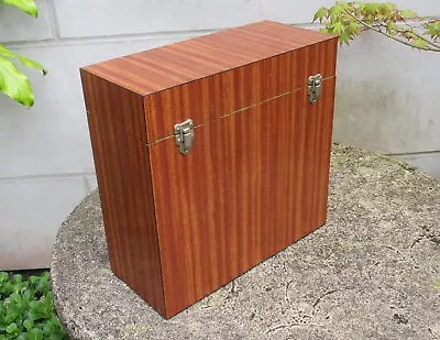 Vintage Vinyl 12  Inch LP Album Record Storage Case Box. Faux Wood Veneer • £35