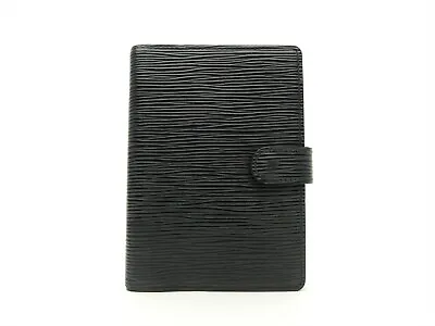 Louis Vuitton Authentic Epi Leather Black Agenda Fonctionnel PM Diary Cover LV • $123