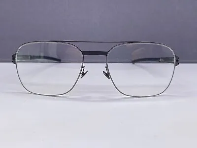 Ic Berlin Glasses Mens Grey Titanium Slate T119 Rectangular Square Ononono Pilot • £188.43