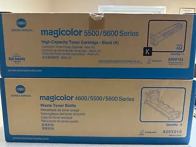 Konica Minolta Magicolor Imaging Unit 5500 5600 K And Waste Toner Bottle A06X10 • $50
