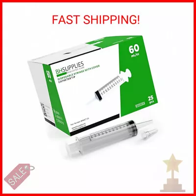 BH Supplies 60mL Syringe Catheter Tip Sterile With Caps - (No Needle) - Sterile • $30