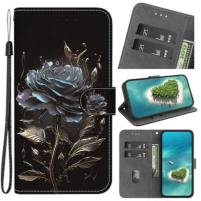 Flip Flower Wallet Phone Case For IPhone Samsung Infinix LG Google Tecno Sony • £5.99