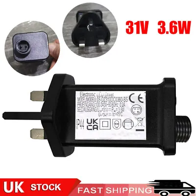 £5.65 • Buy 31V 3.6W Power Supply Adapter Transformer For Christmas LED Fairy Light IP44 UK