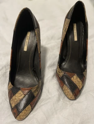 $14 • Buy Zara Brown Black Beige Pumps 7