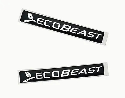 Pair For 11-19 ECOBEAST Ecoboost Fender Door Emblem Badge (chrome/Black) • $17.99