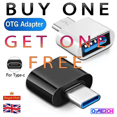 BOGOF: 8-Pin IOS Micro USB A To Type C OTG HDMI Adapter Converter Extender • £3.69
