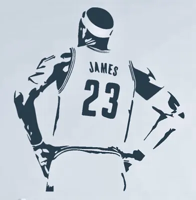 NEW 24.5” X 23” “King” LeBron James Backside Gray Vinyl Wall Or Car Decal • $29.96