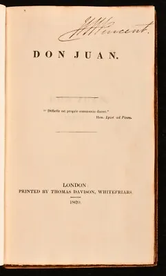 1820 Don Juan Cantos I And II Lord Byron Early Edition • £208