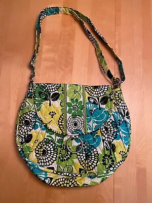 Vera Bradley Limes Up Flap Closure Shoulder Bag Silver Hardware • $15.29