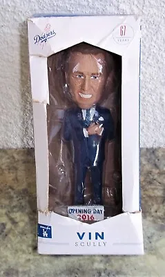 Vin Scully Bobblehead Figure 2016 Opening Day Retirement Los Angeles Dodgers • $65