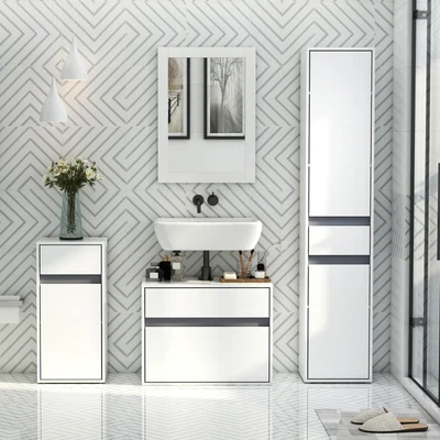 £36.99 • Buy Modern Minimalistic Bathroom Storage Cabinet W/ Drawer Cupboard Shelf White