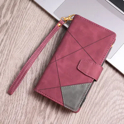 For IPhone 15 14 13 12 11 Pro Max X 8 Plus Case Leather Wallet Flip Zipper Cover • $17.99