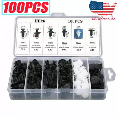 100pcs Box Set Bumper Fender Liner Push Type Retainer Clips For Toyota Fastener • $9.06