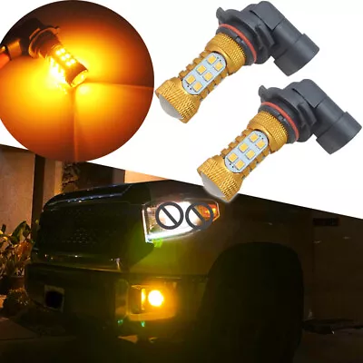 2pcs Amber Yellow 9145 9140 H10 LED Fog Light Bulbs 9040 9045 Fog Driving Lamp • $12.99