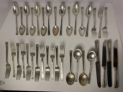 36 Pieces Antique Silverplate R. Wallace 1835 Knives Forks Spoons Buckingham • $86