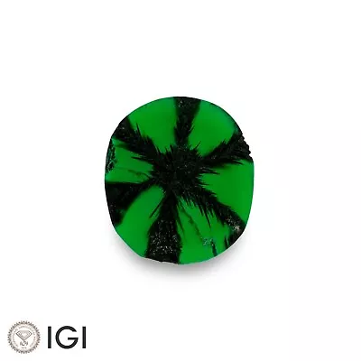 IGI Certified MUZO Trapiche Emerald 1.77 Ct. Natural OVAL Royal Green RARE FIND • $1168.20