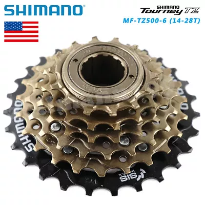 Shimano Freewheel TOURNEY MF-TZ500 6 Speed 14-28T Sprocket Lightweight Screw On • $18.99