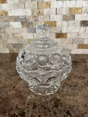 Vtg MCM LE Smith Moon & Stars Crystal Glass Candy/compote Dish 5 5/8 Tall W Tag! • $29