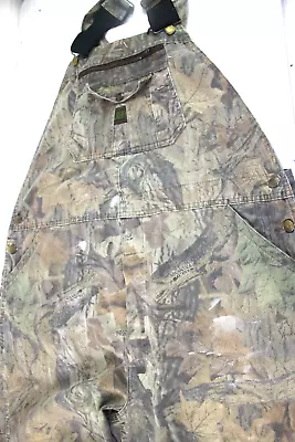 Liberty Advantage Timber Camo Men's 44 X 31 Hunting Jean Bib Overalls #H2083 • $22.95