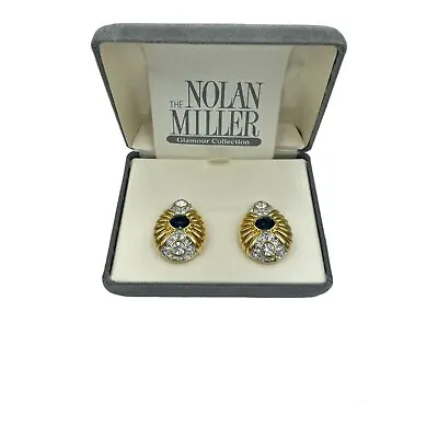 Nolan Miller Glamour Collection Blue Venus Earrings Clip ON • $20.50