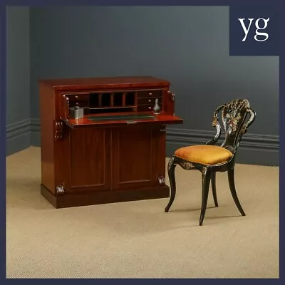 Antique English William IV Mahogany Secretaire Bureau Desk Chiffonier (c.1835) • $1611.69