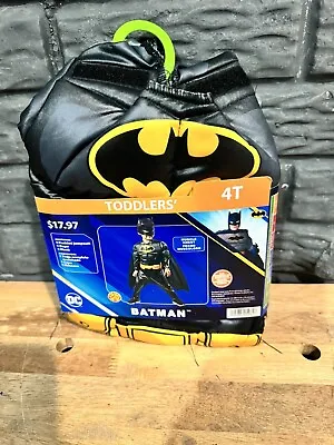 Batman Child Halloween Costume Toddler Size 4T Jumpsuit Mask And Cape NEW • $22.95