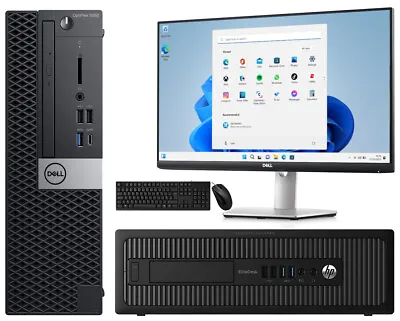 £104.85 • Buy Dell HP Refurb PC Computer Bundle With I3 I5 I7 CPU + SSD + Windows 11 & Monitor