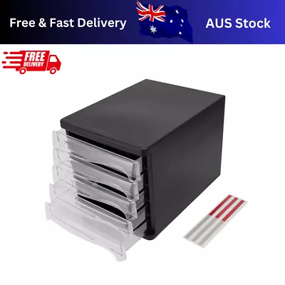 Desktop 5 Tray File Organiser Desk Top Tray Storage Drawer Home Office A4 Papers • $24.66