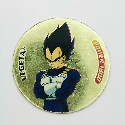 Dragonball Z Tazo Gold Vegeta DBZ 19/40  Series 1 Dizk Rare Tazos 2000 • $65