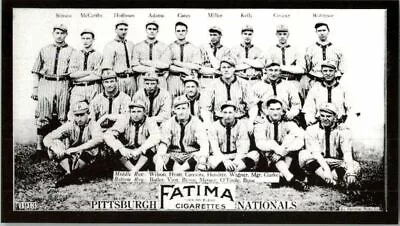 1913 FATIMA T200 Baseball PITTSBURGH NATIONALS Team Reprint Card * Honus Wagner • $3.99