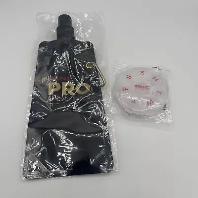 NEW My GNC Pro Access Collapsible Water Bottle Bag Keychain & Vitamin/pill Case • $19.99