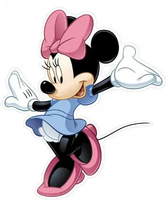 9 Inch MINNIE MOUSE BOW Decal Classic Blue Dress Removable Wall Sticker Disney • $8