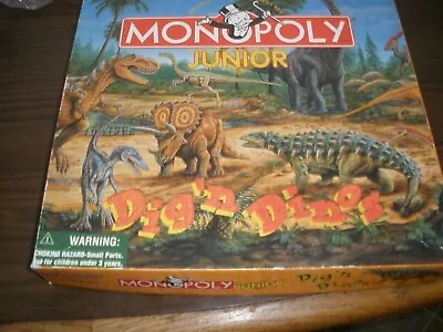 Monopoly Junior Dig'n Dinos Board Game Complete Usaopoly 1998 • $14.99