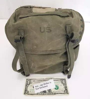 US Military Canvas Field Pack Butt Pack 8465-823-7622 M-1956 Vietnam Era • $42.07