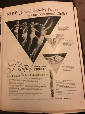 Playtex Girdles Garters 1950s Original Vintage Print Advertising Mitchell • $18.99