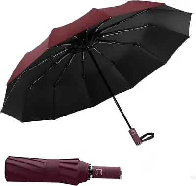 $49.99 • Buy Big Compact Portable Folding Umbrella With 10 Rib UV Manual Open/Close Function