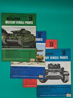BELLONA MILITARY VEHICLE PRINT Lot - SERIES 20 31 33 38- 50% To Charity! • $20