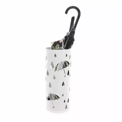 $64.99 • Buy Metal Modern Umbrella Stand & Garden Outdoor Parasol Base Holder Storage (White)