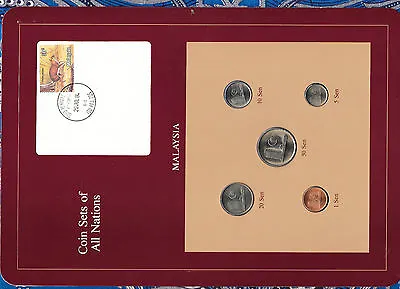 Coin Sets Of All Nations Malaysia W/card 1982-1984 UNC 50 Sen 1983 205 Sen 1982 • $18.56