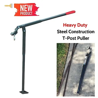 $244.86 • Buy Heavy Duty Metal T-Post Puller Removing Fence Stake Tree Stump Sign Post Pulling