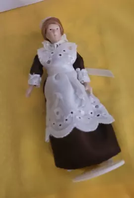 Handmade Dollhouse Mini Figurine Little Blind Hair Victorian Maid 1:12 Scale • $25