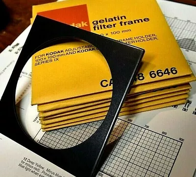 $16.97 • Buy 100mm Filter Frames Kodak Wratten Gel Gelatin 4x4  USED Same Day Ship