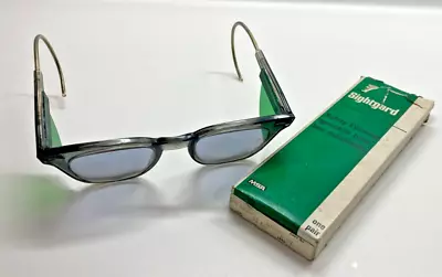 VTG MSA Sightgard Industrial Safety Glasses Eyewear W Green Side Shields & Box • $39.95