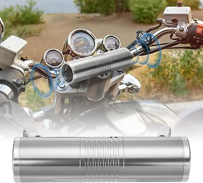 0.7-1 In ATV Motorcycle Speaker Stereo Bluetooth Audio System FM Radio Silver • $69.99