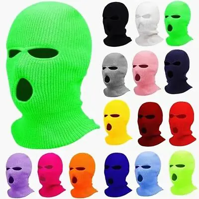 Winter Ski Mask 3 Hole Knitted Skull Balaclava Beanie Hat Men Outdoor Sports Cap • $4.99