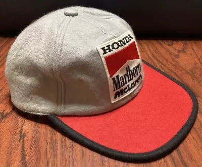 McLaren Honda Marlboro Formula 1 Racing Team Hat Cap Wool Adjustable Vintage • $199