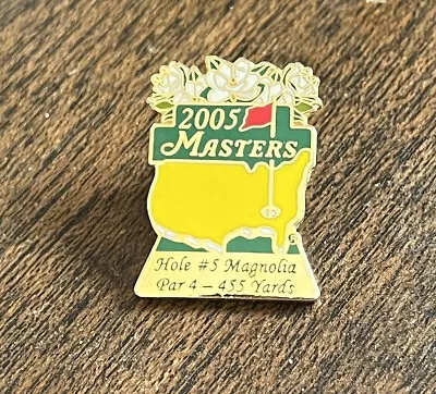 2005 Masters Tournament Commemorative Pin Golf Tiger Woods Augusta Hole #5 • $15
